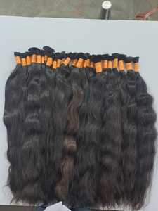 Cabello Remy virgen humano de un donante recto sedoso de color natural sin procesar a granel sin trama - Product Image 5