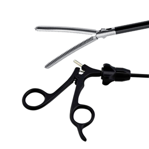 Pinza atraumática laparoscópica curva de alta calidad de 10mm X 45cm, juego de instrumentos Manual de acero inoxidable para Abdominal - Product Image 1