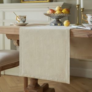 Contemporary linen table <b>runners</b> with artistic embroidery work refreshing dining table settings trendy homes - Product Image 2