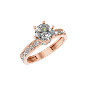 14K oro sólido IGI certificado anillo de compromiso oculto Halo laboratorio crecido diamante boda personalizado venta al por mayor joyería plateada - Product Image 1