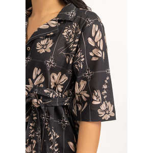 Blusa de Satén de Corte Regular WM-COD-SS25-362T con Estampado Floral Casual para Primavera/Verano - Product Image 3