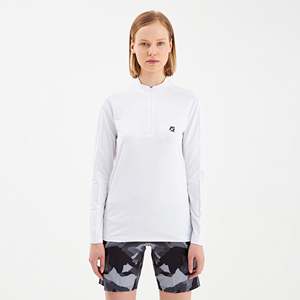 Veste blanche à col montant 1/2 zip pour le printemps - Product Image 1