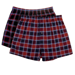 Wholesale Custom Striped <b>Boxer</b> Shorts for Men Yearn Dyed Breathable Cotton <b>Polyester</b> Material Elastic Waistband Loose Fit - Product Image 4