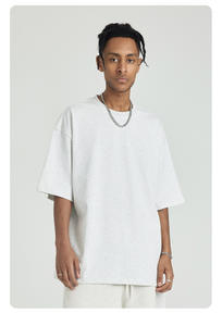 310gsm 100% algodón camisas de manga corta logotipo personalizado peso pesado gráfico camiseta hombro caído camiseta de gran tamaño para hombres - Product Image 3