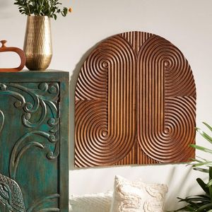 Nuevo mango madera Chevron pared arte decorativo panel hecho a mano rústico madera pared escultura elegante moderno hogar Decoración pared arte - Product Image 4