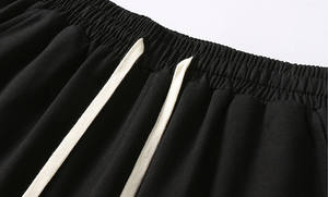 Shorts en coton personnalisés à taille élastique pour hommes, broderie en gros, mélange de coton et polyester, décontracté, livraison DDP en coton éponge français - Product Image 4