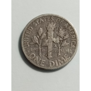 Pièce de monnaie en argent de 1956, Dime Roosevelt, objet de collection culturel, avec erreur de cheveux et de flamme - Product Image 2