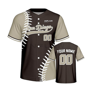 Camiseta de Béisbol 3D Personalizada de Alta Calidad, Ropa Deportiva Transpirable para Adultos, Talla Grande, Uniforme Sublimado con Logotipo Bordado - Product Image 5