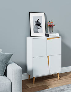 <span class=keywords><strong>Buffet</strong></span> <span class=keywords><strong>buffet</strong></span> <span class=keywords><strong>blanc</strong></span> nordique au design de style <span class=keywords><strong>scandinave</strong></span> direct de l'usine Armoire de rangement à 4 portes pour le salon - Product Image 2