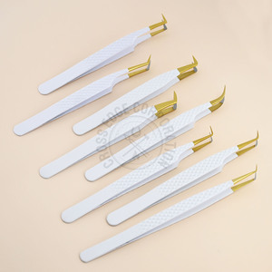 Pinzas para Extensión de Pestañas de Volumen con Punta de Fibra Fina X Boot, Marca Privada al por Mayor, Pinzas Multiusos para Aislamiento de Pestañas de Volumen - Product Image 3