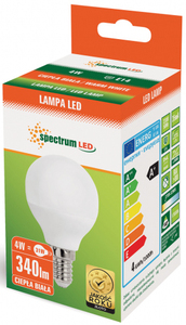 หลอดไฟทรงกลม E14 4W 3000K 340Lm 160 LED ขนาด 45x79 มม. สเปกตรัม WOJ13030 - Product Image 1