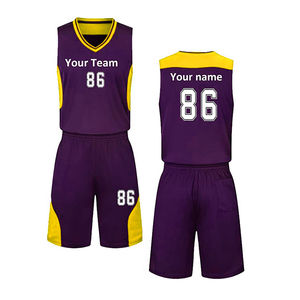 Nouveau maillot de basket-ball et ensemble de short de basket-ball sur mesure vêtements de sport en gros 100% polyester uniforme de basket-ball pour hommes - Product Image 1