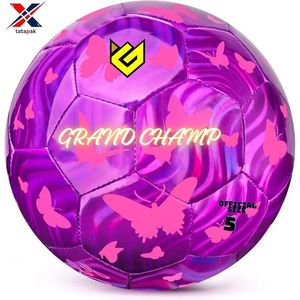 Balón de fútbol profesional, logotipo de PVC personalizado de alto rendimiento, respetuoso con el medio ambiente, vejiga de goma cosida a máquina, resistente al agua - Product Image 5
