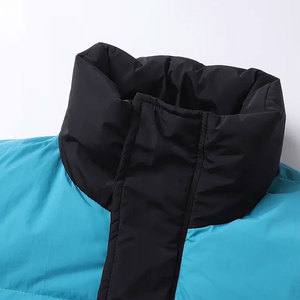 Veste matelassée décontractée de luxe pour hommes parka d'hiver manteau bulle respirant en coton épais avec fermeture à glissière à capuche style léger - Product Image 3