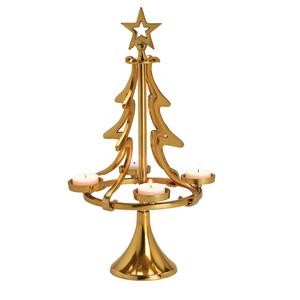 Bougeoir en métal pour la décoration de la maison porte-bougie pour l'éclairage et le jeu porte-bougie décoratif élégant finition antique - Product Image 5