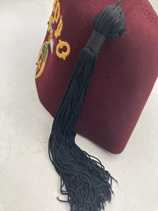 Shriners Fez <b>Hat</b> Vintage Tassel <b>Pin</b> Mason Masonic Maroon Gold Freemasons Masonic <b>Hat</b> High Quality Custom Best Sale Hot Fezz - Product Image 2