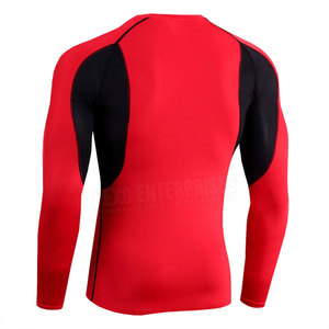 เสื้อเชิ้ตแขนยาวสำหรับใส่เล่นฟิตเนสของผู้ชายเสื้อรัดรูปพิมพ์ซับลิเมชันแบบมืออาชีพ - Product Image 3