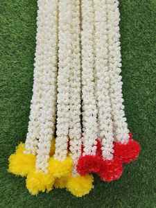 Mogra Guirlande de fleurs artificielles au jasmin avec souci Décoration de mariage indien, Mehndi, Mandap et plafond, célébration de l'Inde du Sud - Product Image 2
