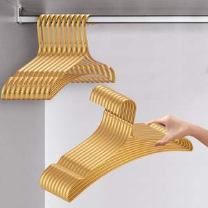 Top Seller Metal Wire Clothes Hangers <b>Coat</b> Hanger Standard Suit Metal Shirt Dress Hanger <b>Rack</b> Gold - Product Image 5