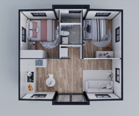 Maison conteneur préfabriquée portable de 40 pieds Logement extensible en acier bon marché pour hôtels appartements immeubles de bureaux