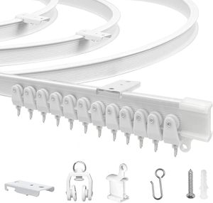 Nhựa S <span class=keywords><strong>L</strong></span> hình dạng cong uốn cong Rèm theo dõi đường sắt cho nhà kính che nắng cửa sổ - Product Image 3