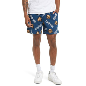 Pantaloncini da uomo Cross Colours taglia media vintage blu navy con design Snoop Dogg - Product Image 1