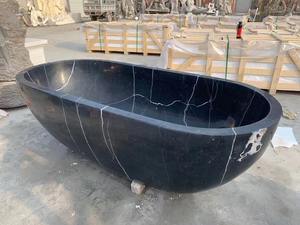 <span class=keywords><strong>Vasca</strong></span> <span class=keywords><strong>da</strong></span> Bagno <span class=keywords><strong>in</strong></span> Marmo Nero di Alta Gamma della Fabbrica di Yunfu, <span class=keywords><strong>Vasca</strong></span> Freestanding <span class=keywords><strong>in</strong></span> Marmo di Carrara Solido con Seduta per Immersione Profonda - Product Image 1