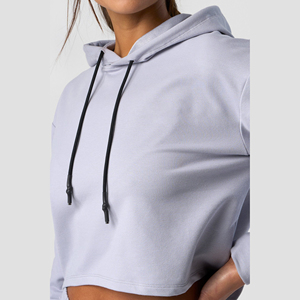 Sudaderas Cortas de Punto con Estampado de Moda al por Mayor para Mujer, Sudadera Holgada con Logotipo Personalizado, Estilo Urbano Moderno, Sudadera Corta de Invierno - Product Image 2