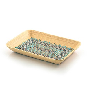 Plateau en bambou enroulé en jonc de mer plateaux de service en fibres naturelles faits à la main polyvalents pour thé nourriture cocktail boisson restauration - Product Image 2