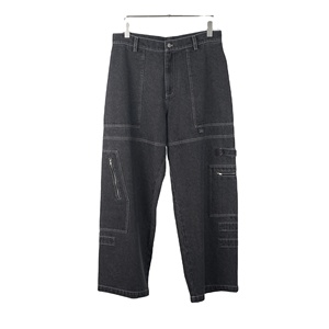Jeans holgados para hombre a precio razonable en venta, jeans holgados de color sólido para hombre, jeans holgados con bolsillos personalizados - Product Image 1