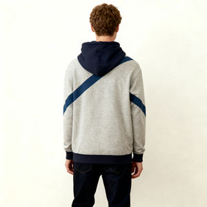 Sudadera con Capucha Unisex de Felpa Francesa a Rayas para Hombre 2026 - Impresión Serigráfica 100% Algodón, Sudadera con Capucha para Hombre, Corte Holgado con Bolsillo - Product Image 3