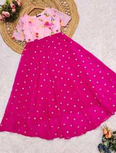 Designer Gown Style Embroidery work Beautiful gown, Wedding Wear and party Wear Gown, Design <b>Kurtis</b> for Ladies - Product Image 4