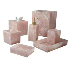 Ensemble de salle de bain en résine 4-PCS Ensembles de salle de bain au design élégant Ensemble de salle de bain multi-usage de couleur personnalisée - Product Image 5