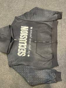 Sudadera con capucha para hombre Acid Wash Full Zip Fleece con Rinstones 365 GSM - Product Image 2