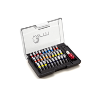 Ensemble de 31 embouts de coloration chromés de haute qualité 1/4" x 25 mm avec étui rigide OEM