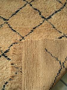 Tapis en jute fait main marocain à haute pile Fabricant moderne noué à la main pour les zones à fort trafic pour la prière de bureau de cuisine - Product Image 2