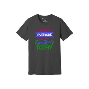 Thèmes de gentillesse imprimer 100% t-shirt en tissu de coton 160-180 à lourd GSM 12 couleurs disponibles Personnalisé votre propre conception et placement - Product Image 3