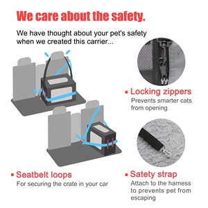 Scatola per il trasporto di cani pieghevole pieghevole per animali domestici per interni esterni - Product Image 3