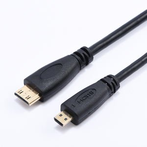 Cable Micro HDMI Macho a HDMI Macho de 1.5m, Par Trenzado Coaxial, Verde, para Proyector, Cámara, Video, HDTV, 4K Múltiple - Product Image 1