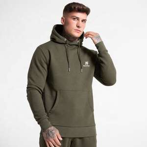 Chándal Deportivo Personalizado Verde Oliva de Manga Larga para Hombre, Invierno, Corte Ajustado, Felpa, Traje Deportivo/Traje para Correr, Logotipo de Marca Privada - Product Image 2