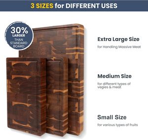 Tabla de cortar de madera de alta calidad para viajes Precio razonable del exportador de la India Tabla de cortar de madera Juego de 3 mesas - Product Image 2