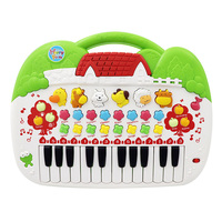 Piano Eléctrico Infantil de Juguete con Diseño de Animal, Instrumento Musical Educativo de Plástico con Batería, para Niños de 3+ Años, Unisex, Electrónico