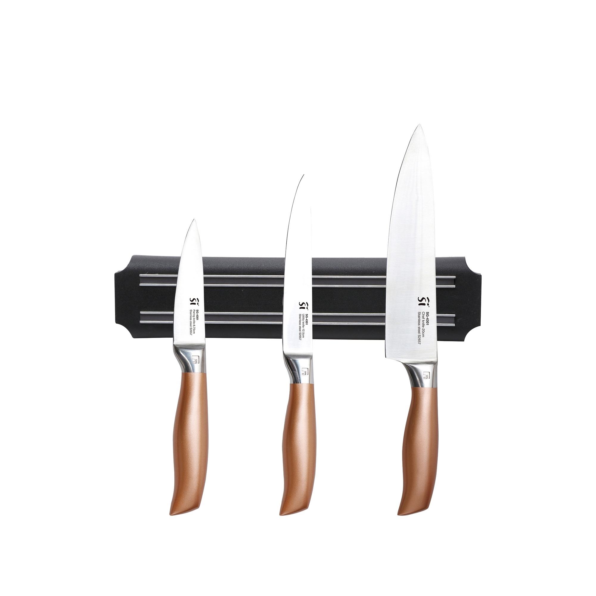 Black, silver, and copper