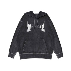 Sudadera con capucha para hombre, Jersey de algodón de gran tamaño, ropa de calle informal de moda al por mayor, ropa deportiva cálida de invierno - Product Image 1