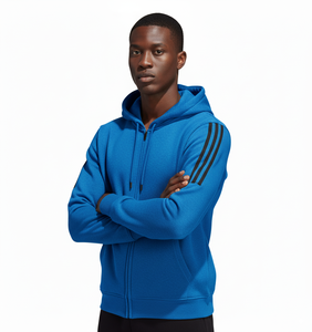 2025 Wholesale Custom <b>Grey</b> Zip up Hoodie for Men Streetwear Fashion Sports Casual <b>Sweatshirts</b> 100% Cotton Front Logo Position - Product Image 5