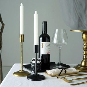 Décoration de maison centres de table de mariage de luxe moule à bougie revêtement en poudre noire métal dans des bougies en fer pour support de chandelier - Product Image 4