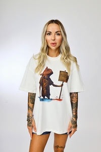 Nueva Camiseta de Manga Corta para Mujer, Moda, Impresión Personalizada, Transpirable, Ecológica, de Algodón Orgánico - Product Image 2