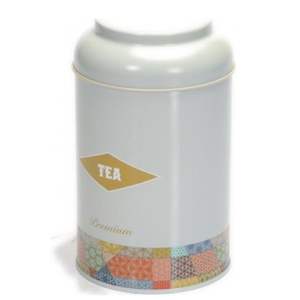 1.2L Vert Patchwork Motif rond Métal Boîte 105mm x 150mm avec Couvercle Dôme 105mm x 150mm avec Couvercle Dôme - Product Image 3