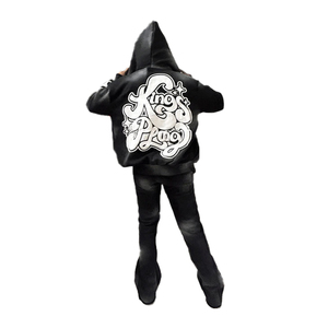 Ensemble de survêtements d'hiver OEM 100% en coton, avec logo personnalisé, sweat à capuche zippé évasé, pantalon de jogging, coupe-vent, polaire grande taille - Product Image 2