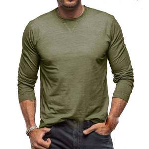 Camiseta de Manga Corta para Hombre, Talla Grande, Estilo Europeo Americano, Tejida, 100% Algodón, Transpirable, de Secado Rápido, Diseño Básico con Cuello Redondo, para Otoño e Invierno - Product Image 2